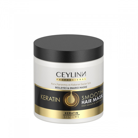 Маска для волос с кератином CEYLINN PROFESSIONAL KERATIN SMOOTH HAIR MASK, 500 мл